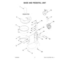 KitchenAid 5KSM60SPXZER0 base and pedestal unit diagram