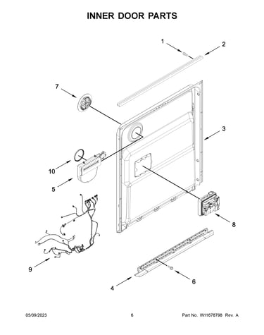 Inner door parts
