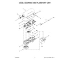 KitchenAid 5KSM70SKXZER0 case, gearing and planetary unit diagram