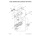 KitchenAid KSM55SXBXIB0 case, gearing and planetary unit parts diagram