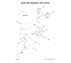 KitchenAid KSM120ER5 base and pedestal unit parts diagram