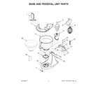 KitchenAid 5KSM195PSBBE0 base and pedestal unit parts diagram