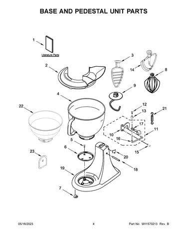 Base and pedestal unit parts