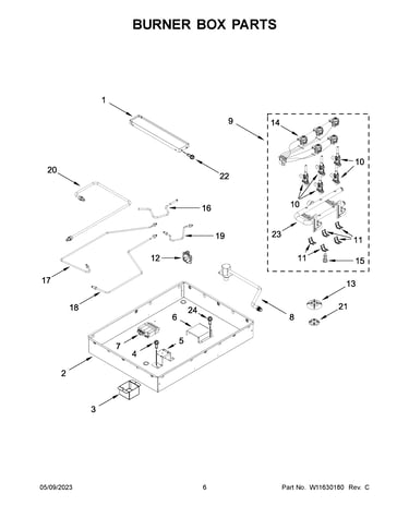 Burner box parts