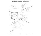 KitchenAid KSM155GBCA5 base and pedestal unit parts diagram