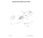 KitchenAid KSM155GBCA5 motor and control unit parts diagram