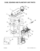 Case, gearing and planetary unit parts