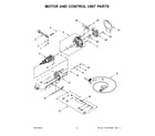 KitchenAid 5KSM195PSCHI0 motor and control unit parts diagram