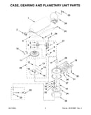 Case, gearing and planetary unit parts
