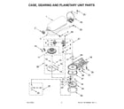KitchenAid KSM150FEQG5 case, gearing and planetary unit parts diagram