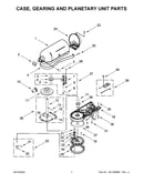 Case, gearing and planetary unit parts