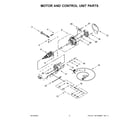 KitchenAid 5KSM192XDAHY0 motor and control unit parts diagram