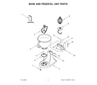 KitchenAid 5KSM125BMH5 base and pedestal unit parts diagram