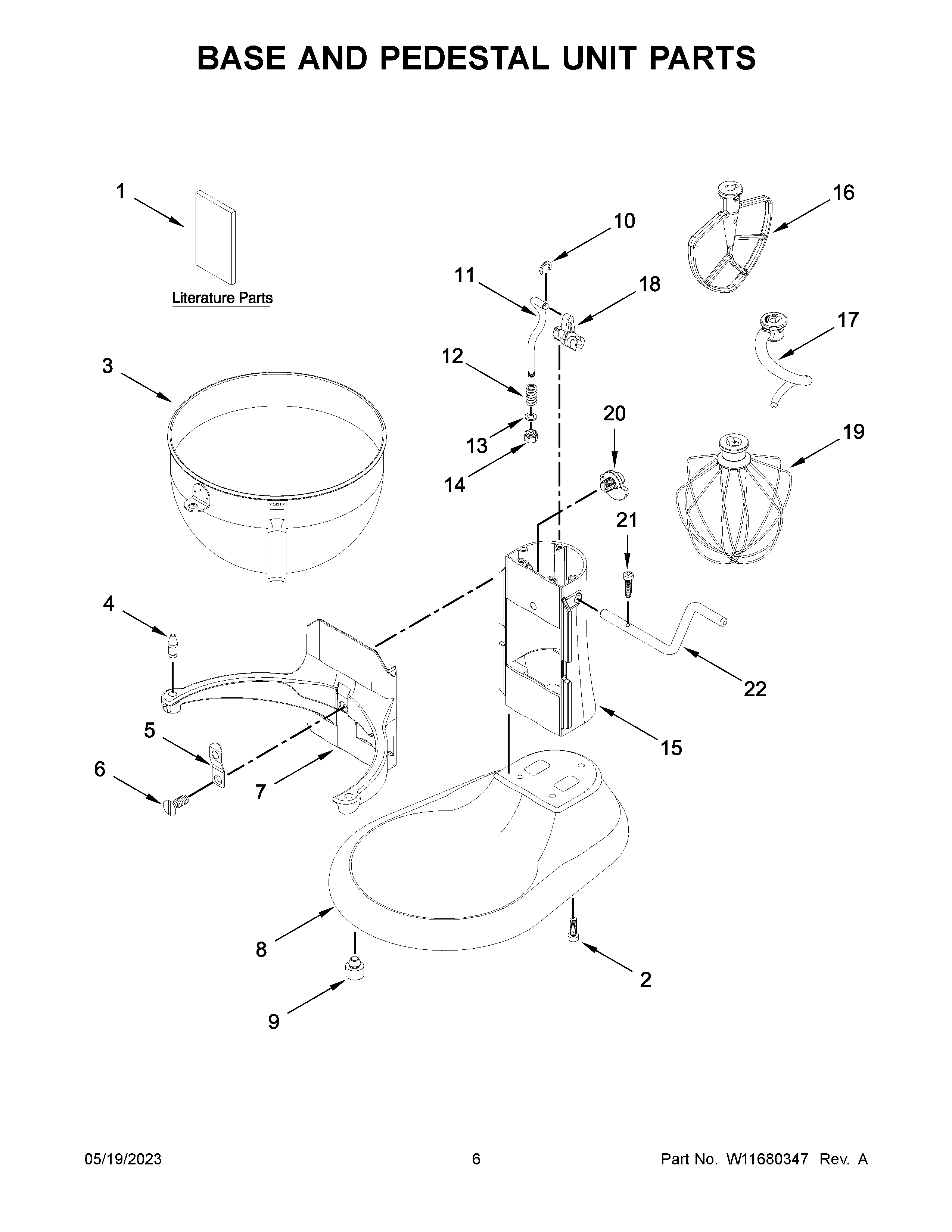 BASE AND PEDESTAL UNIT PARTS