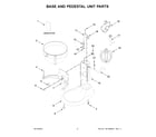 KitchenAid 5KSM55SXXTER0 base and pedestal unit parts diagram