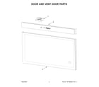 Whirlpool WMMF5930PV00 door and vent door parts diagram