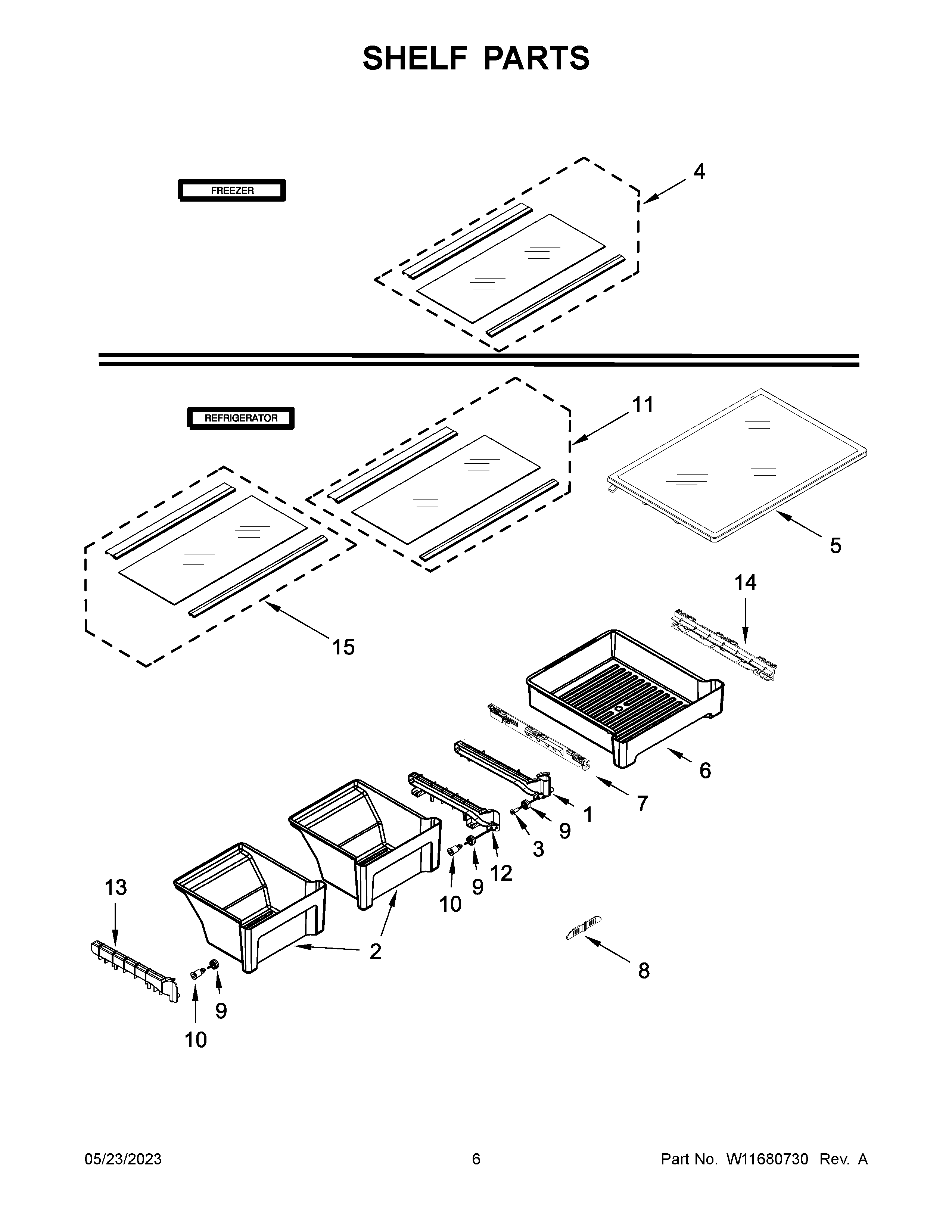 Shelf parts