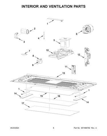Interior and ventilation parts