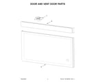 KitchenAid KMMF330PWH00 door and vent door parts diagram