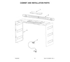 KitchenAid KMMF330PWH00 cabinet and installation parts diagram