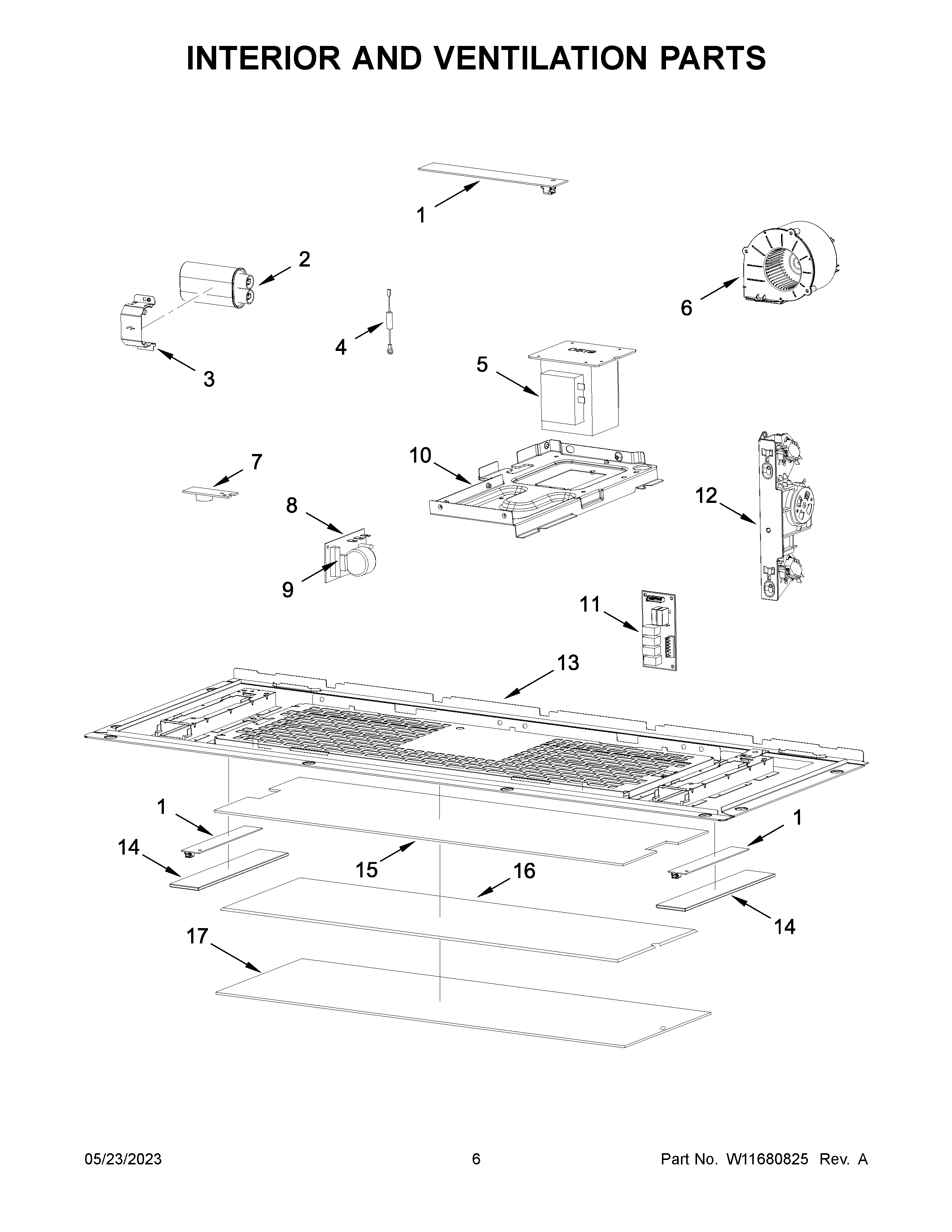 Interior and ventilation parts