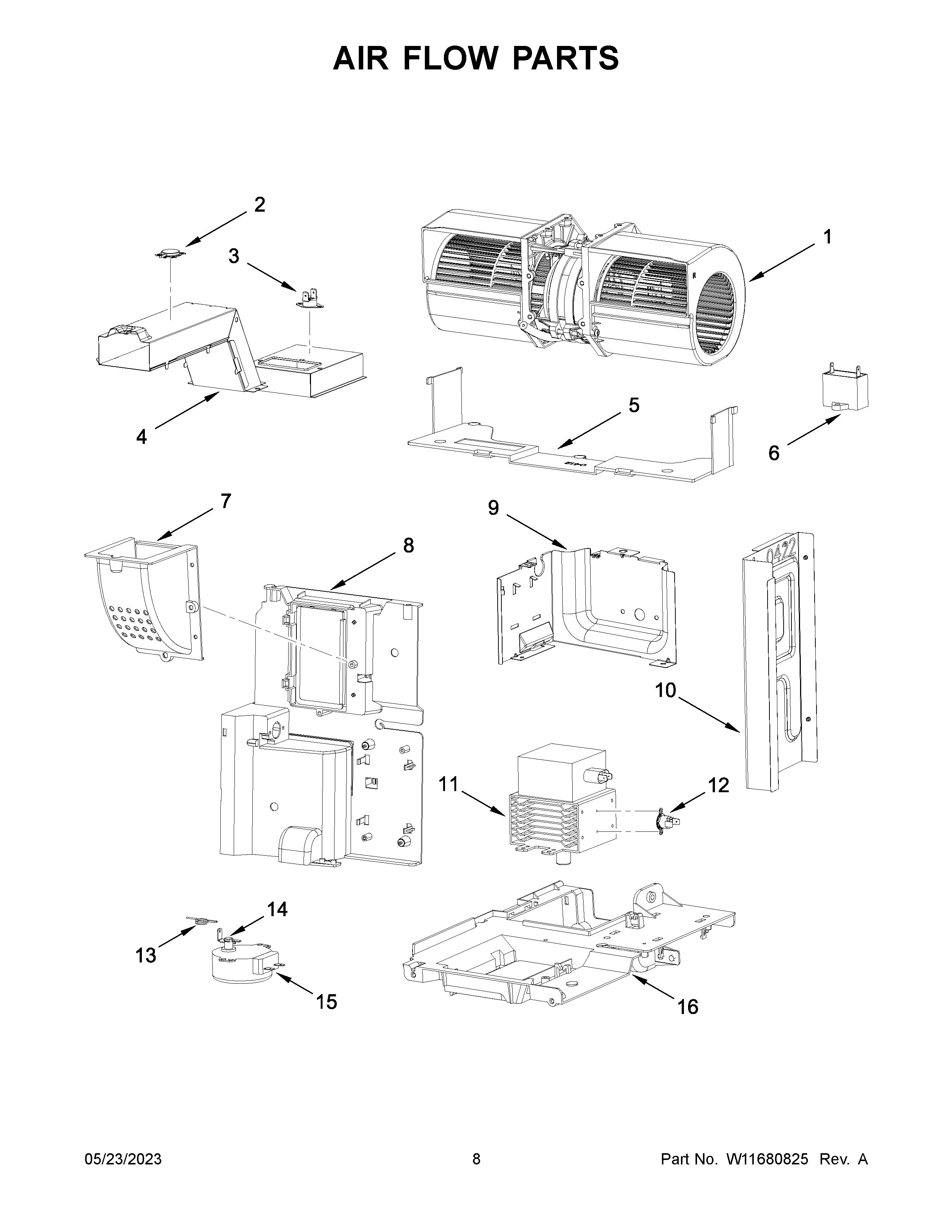 Air flow parts