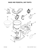 Base and pedestal unit parts