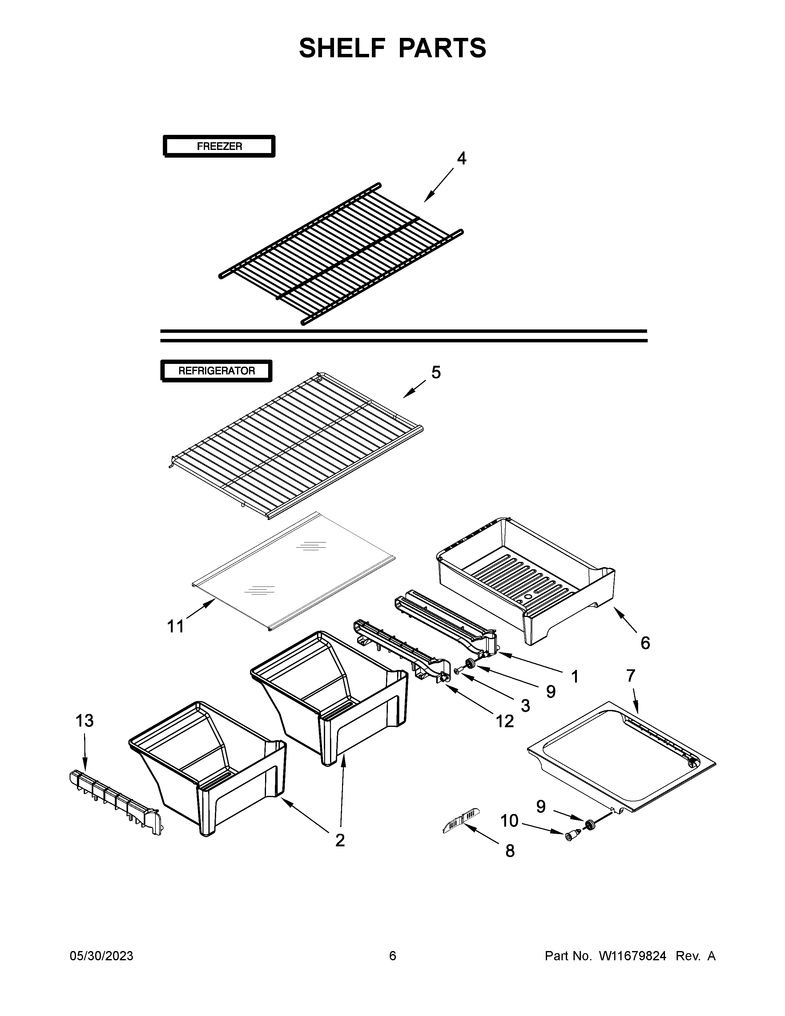 Shelf parts