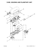 Case, gearing and planetary unit
