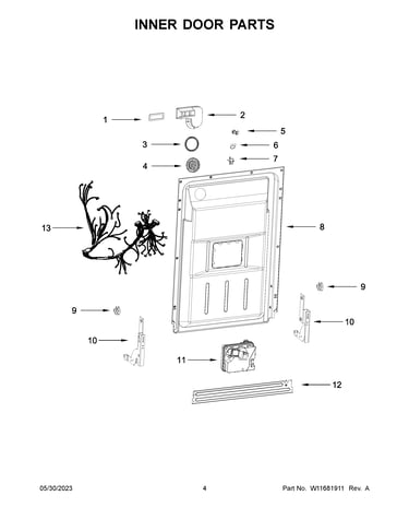 Inner door parts