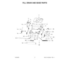 Whirlpool WDF518SAHM1 fill drain and base parts diagram