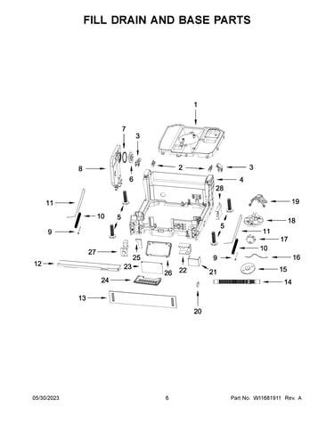 Fill drain and base parts