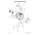 Whirlpool WFW6605MC1 tub and basket parts diagram