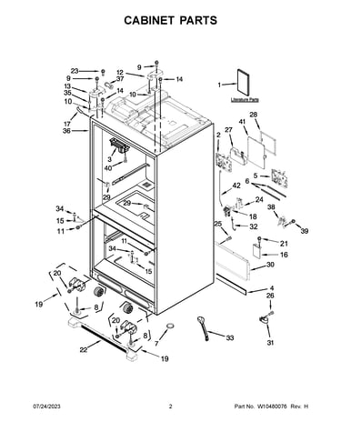 Cabinet parts