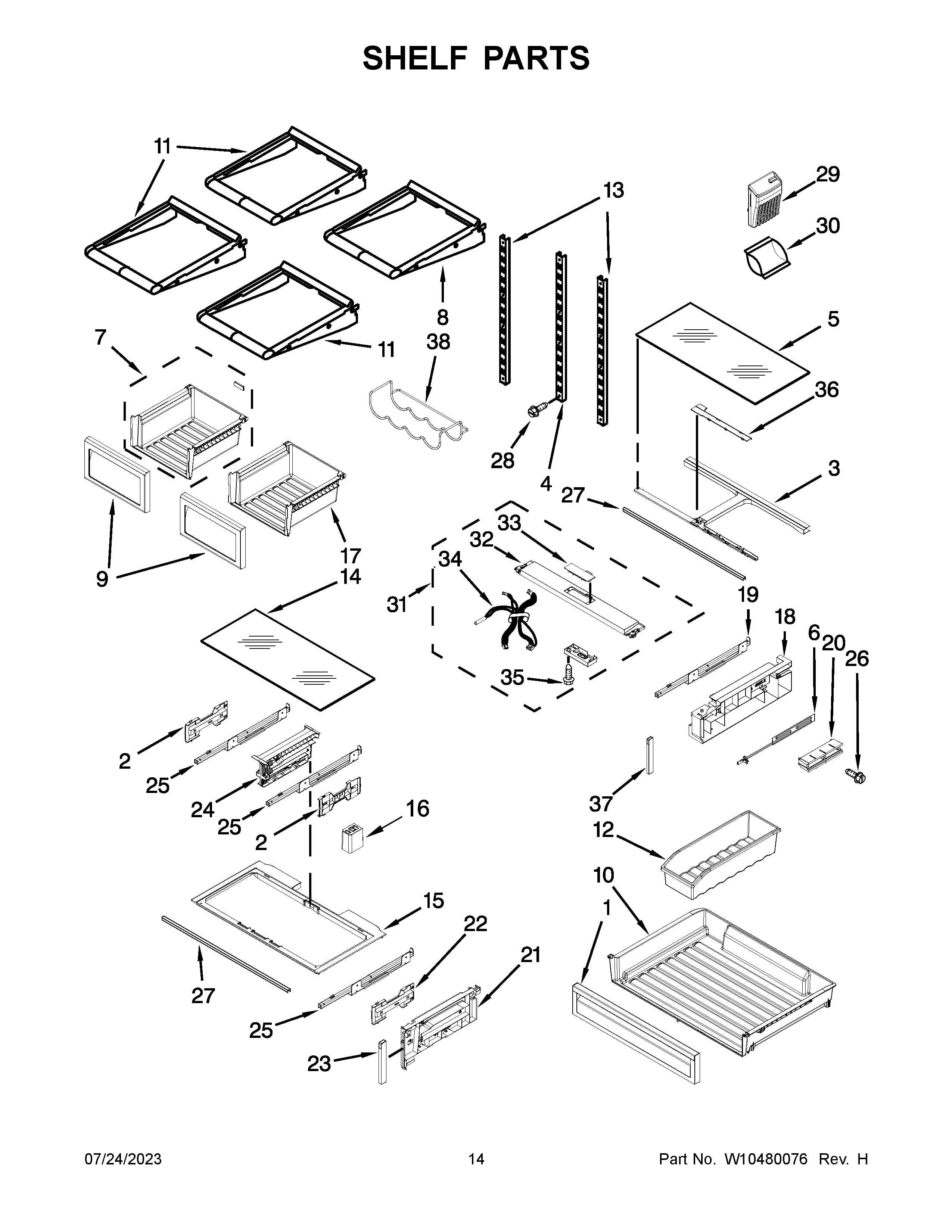 Shelf parts