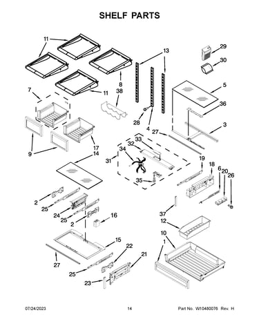 Shelf parts