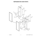 Whirlpool WRX735SDHZ08 refrigerator door parts diagram