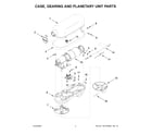 KitchenAid 5KSMC895AER1 case, gearing and planetary unit parts diagram
