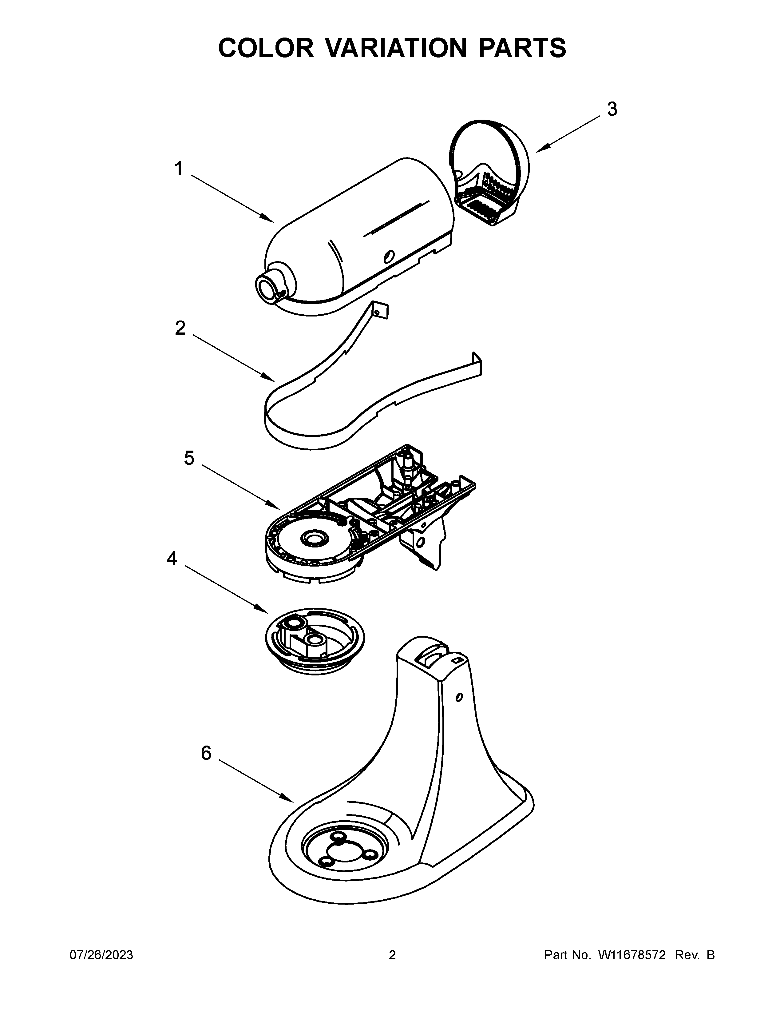 Color variation parts