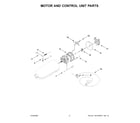 KitchenAid KSM154GBQ4CA5 motor and control unit parts diagram