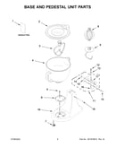 Base and pedestal unit parts