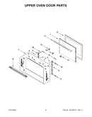 Upper oven door parts