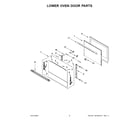 Jenn-Air JJW2827LM01 lower oven door parts diagram