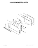 Lower oven door parts