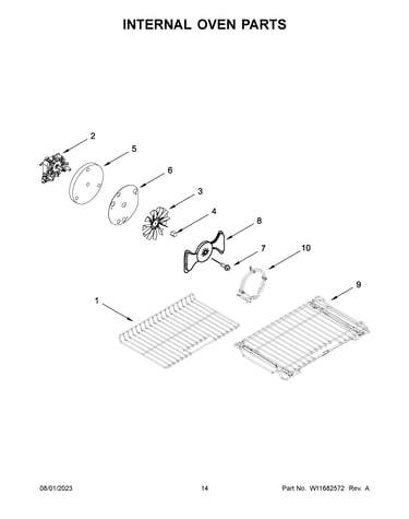 Internal oven parts