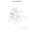 Whirlpool WDT730HAMZ1 tub and frame parts diagram