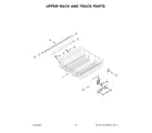 Whirlpool WDT730HAMZ1 upper rack and track parts diagram