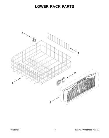 Lower rack parts