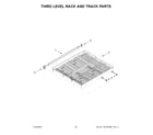 Whirlpool WDT730HAMZ1 third level rack and track parts diagram