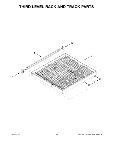 Third level rack and track parts